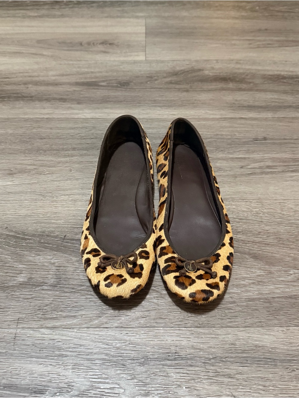 Ralph Lauren Leopard-Print Ballet Flats - Brown/Black